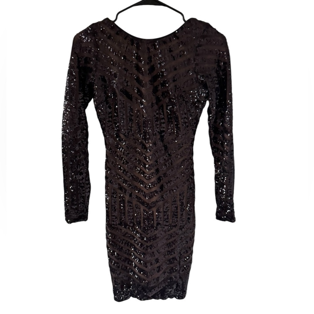 Dress the Population Black Sequin Mini Dress